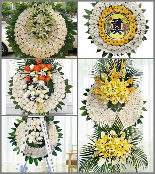 湖北黄冈市黄梅县新开镇白沙洲村花圈速递
